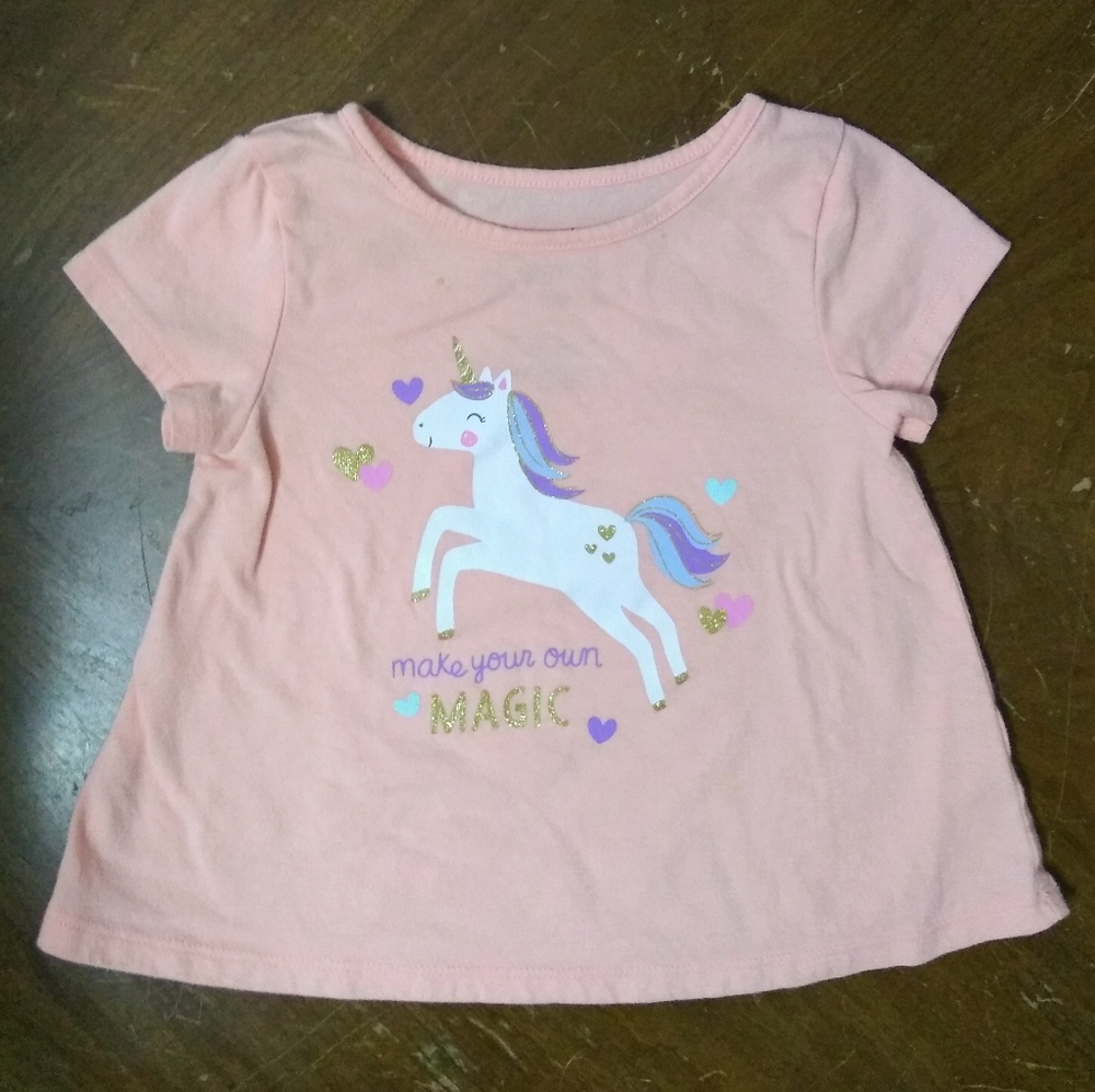 Jumping Beans Peach Unicorn Tee